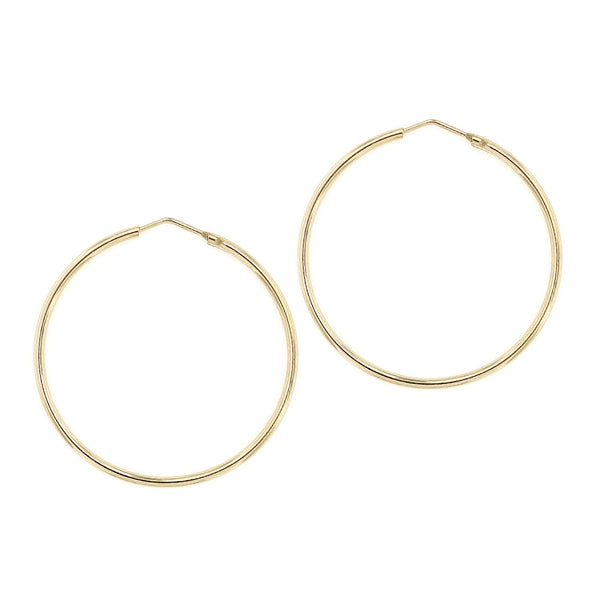 Orecchini a cerchio in argento placato Oro giallo - Misura media 45 mm - OR0003AG | linea Italia