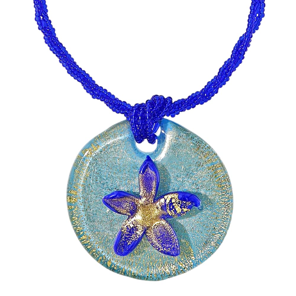 Multi-strand necklace with Murano glass pendant CL0015VM – Linea