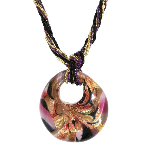 Venetiauru - Collana Girocollo ultifilo per Donna con Pendente Goccia Venetiauru - Collana Girocollo ultifilo per Donna con Pendente Goccia