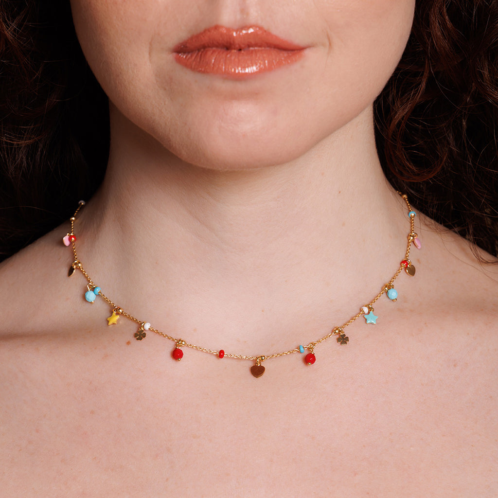 namana Collana Donna Argento Sterling 925 Rodiato con 7 Ciondoli Arcobaleno in Zirconi Taglio Baguette, Collana Girocollo Colorata Regolabile con Confezione Regalo namana Collana Donna Argento Sterling 925 Rodiato con 7 Ciondoli Arcobaleno in Zirconi Taglio Baguette, Collana Girocollo Colorata Regolabile con Confezione Regalo