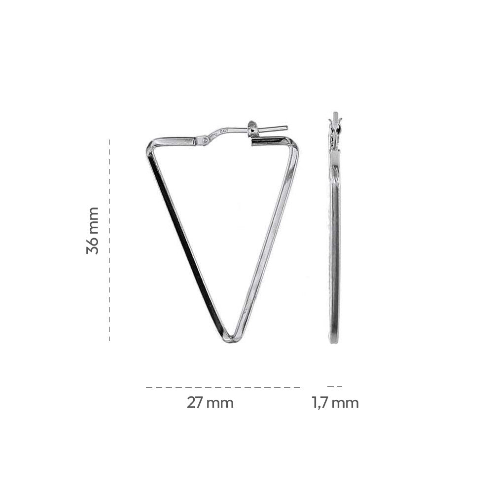 Orecchini Triangolo Argento 925 Con Zirconi - Sofia Milani Orecchini Triangolo Argento 925 Con Zirconi - Sofia Milani