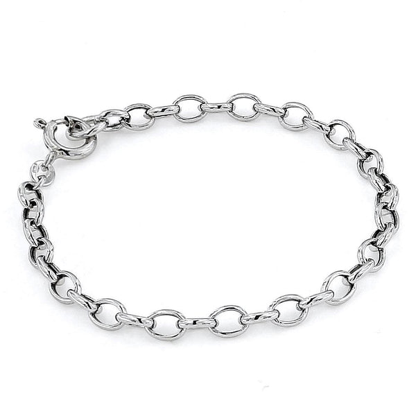Bracciale con catena in metallo argentato per stivali: gioielli Bracciale con catena in metallo argentato per stivali: gioielli