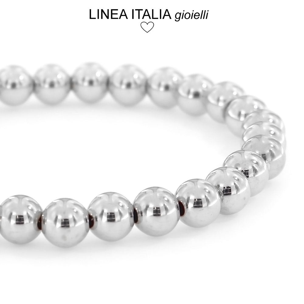 Bracciale elastico con sfere in argento BR0001AG | linea Italia