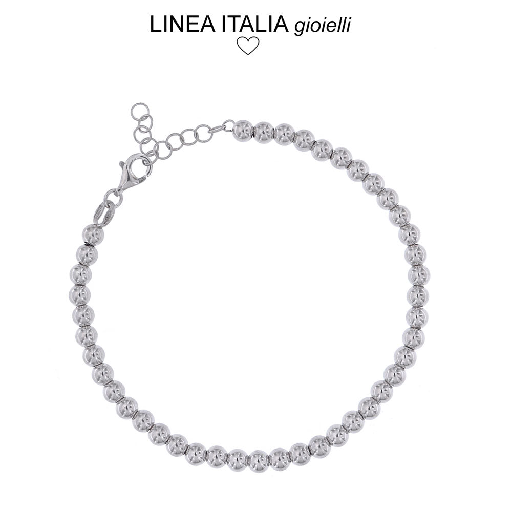 Bracciale con palline in argento da 4 mm | linea Italia