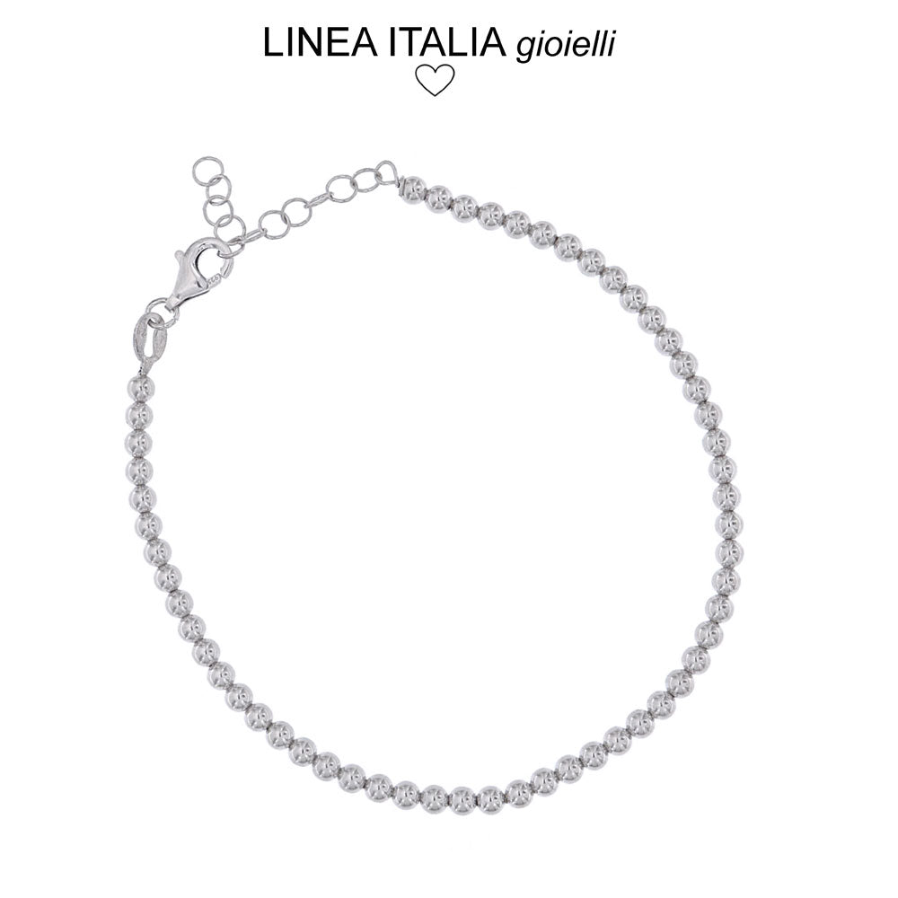 Bracciale donna in argento con palline da 3 mm | linea Italia