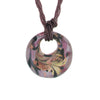 Collana Multifilo Viola con Pendente in Vetro Originale di Murano