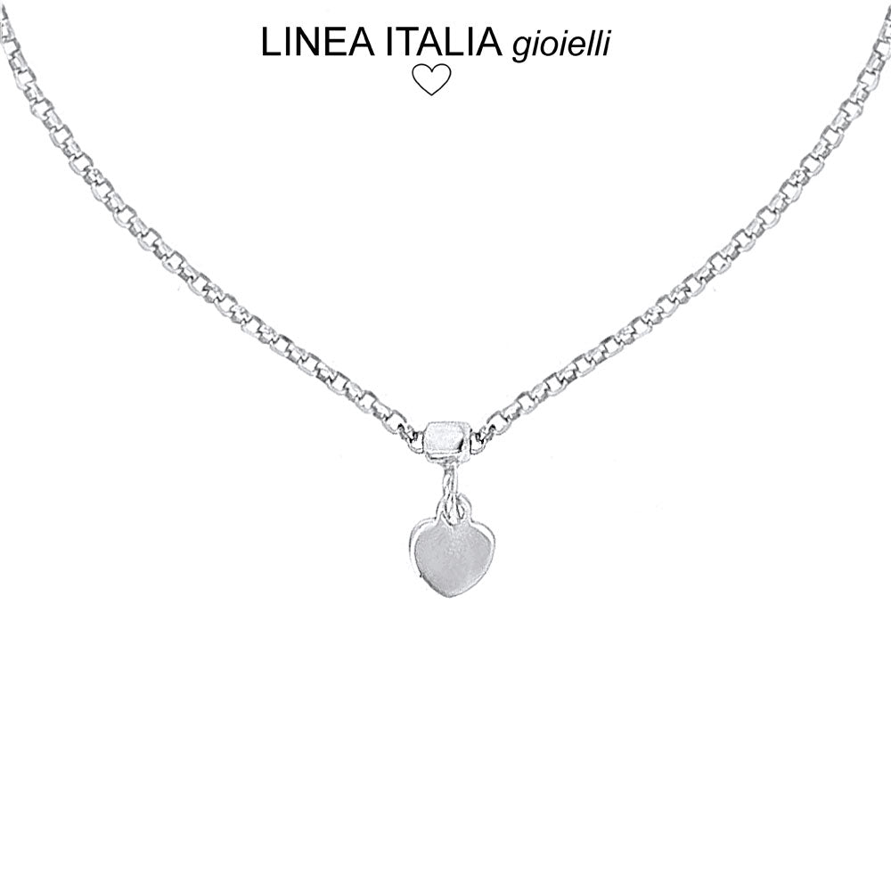 Cavigliera in argento con ciondolo a forma di cuore rosso Cavigliera in argento con ciondolo a forma di cuore rosso