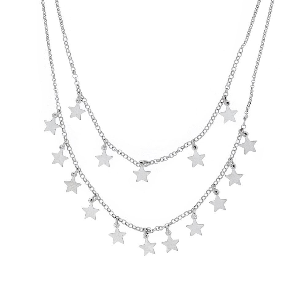Collana Con Ciondolo A Forma Di Stella Polare Per Donna, Collana A Forma Di Stella Polare In Argento Con Pietre Di Zirconia Cubica, Collana A Forma Di Stella Scintillante Per Donne E - Foto 5