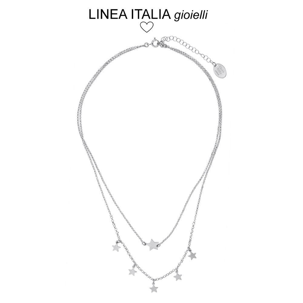 Collana Stelline in argento 925 a doppio filo | linea Italia