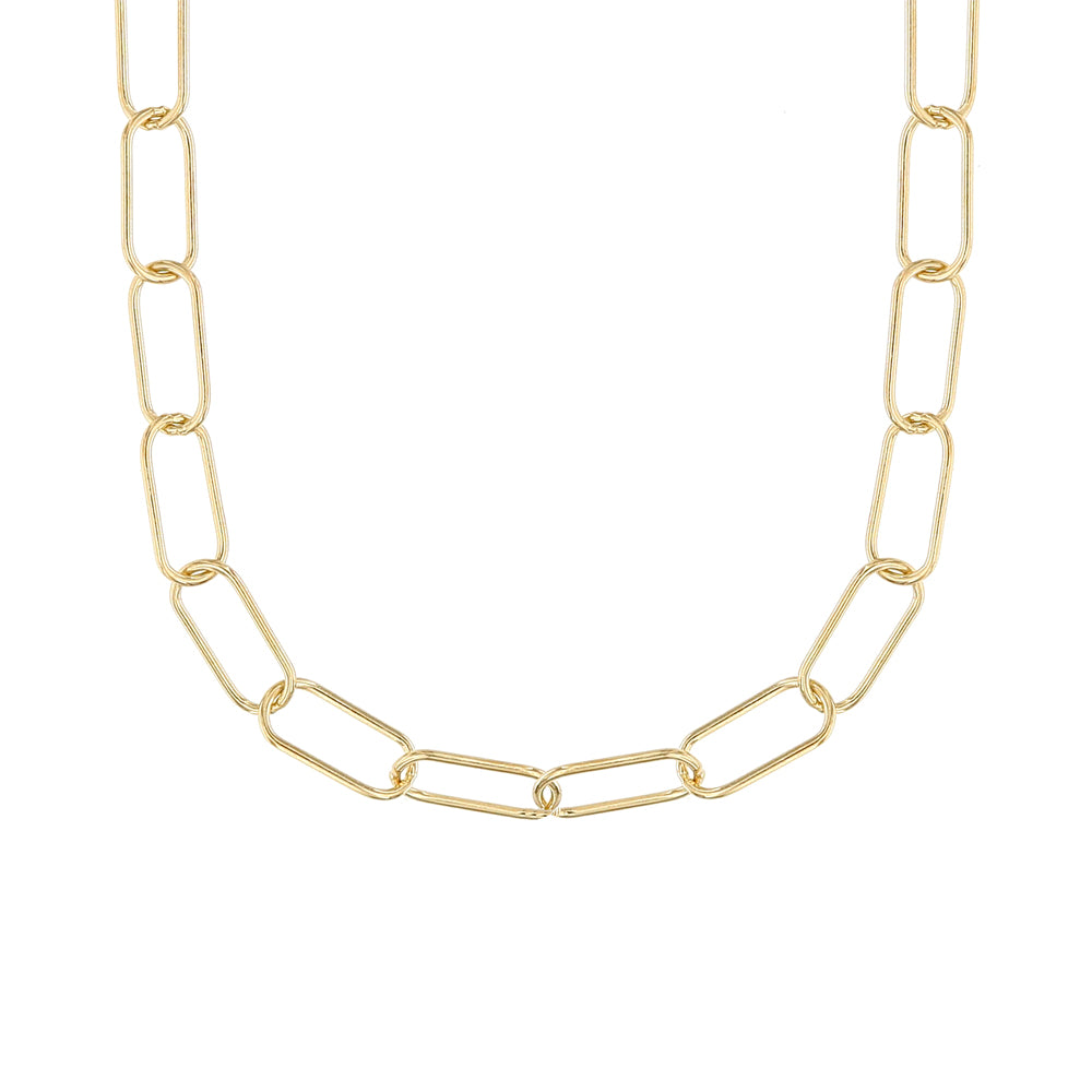 Inateannal Catena Punk con Anni di Carta - Oro Spessa Minimalista Collana Corta Inateannal Catena Punk con Anni di Carta - Oro Spessa Minimalista Collana Corta