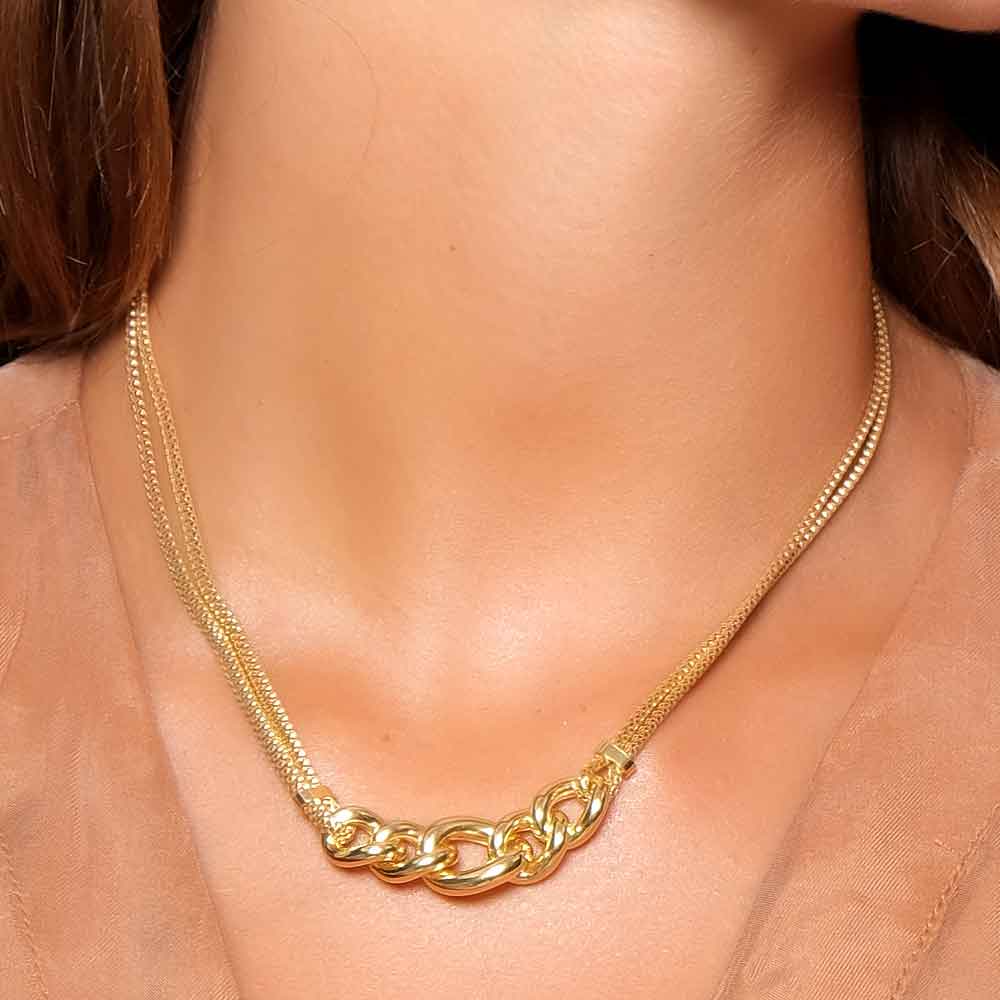 Collana girocollo tennis in oro rosa vermeil da 2 mm | Classy Women Collection Collana girocollo tennis in oro rosa vermeil da 2 mm | Classy Women Collection