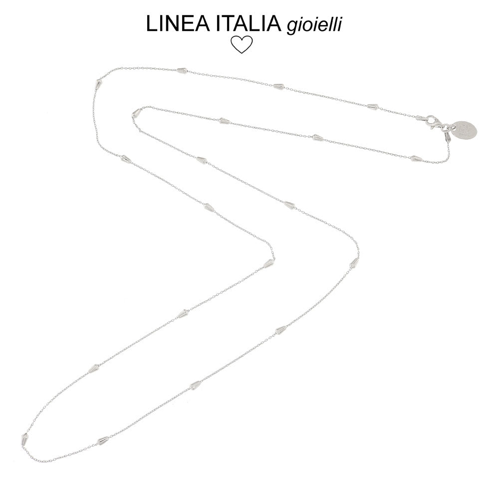 Collana donna con ovaline in argento 925 | linea Italia