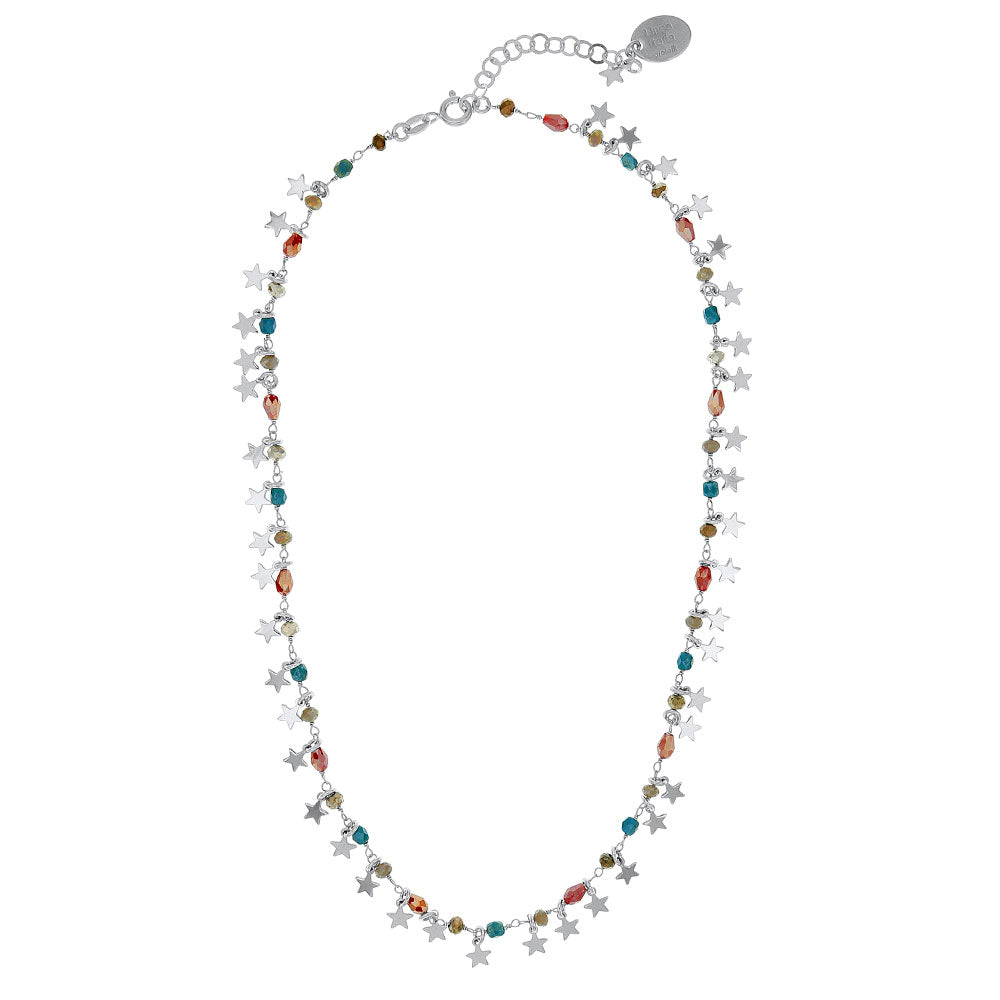 COOLSTEELANDBEYOND Statement Collana Multi Strati Perline COOLSTEELANDBEYOND Statement Collana Multi Strati Perline