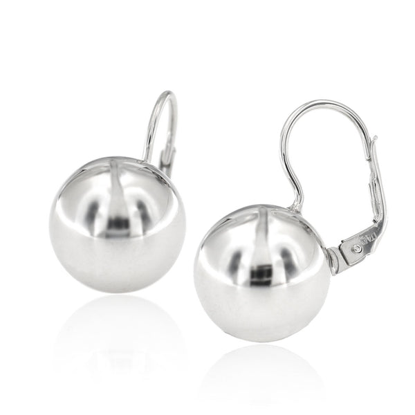 Orecchini placcati argento Sterling con due sfere Orecchini placcati argento Sterling con due sfere
