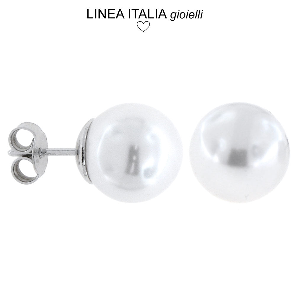 10 MM Giallo Perla Orecchini 925 Argento Sterling Placcato Oro 10 MM Giallo Perla Orecchini 925 Argento Sterling Placcato Oro