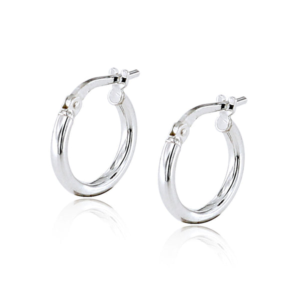Orecchini Cerchio In Argento Sterling 925 - Diametro 15mm - Unisex Per Uomo E Donna - Design Minimalista - Foto 8