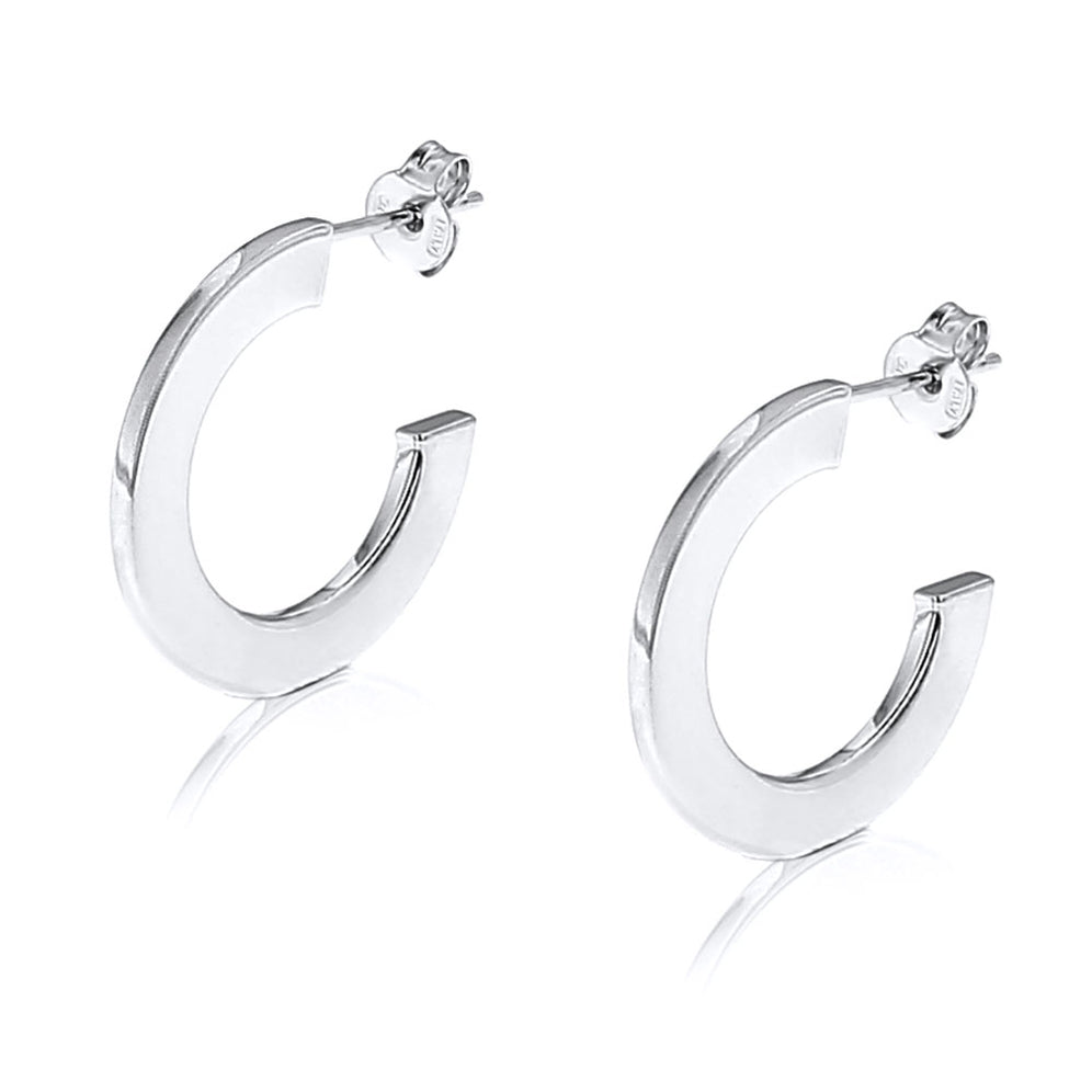 MATERIA Orecchini A Cerchio In Argento 925 Con Sfere - Diametro 11mm, Giocosi E Romantici, In Scatola Regalo