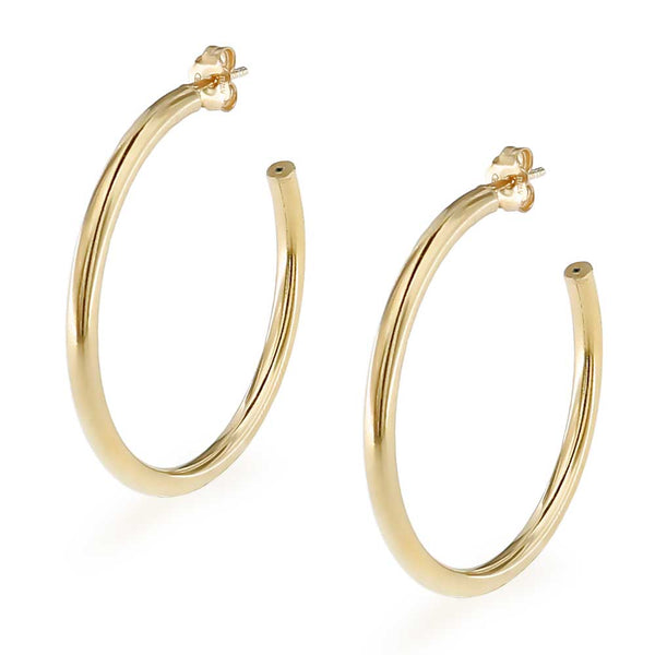 Orecchini A Cerchio Vintage Oro Opaco – Cerchi Larghi Martellati Pendenti – Gioielli Per Donne E Ragazze