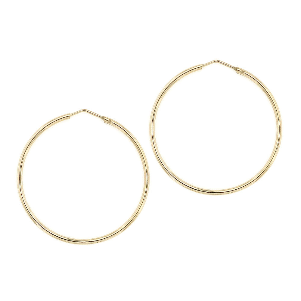Orecchini A Cerchio Oro Giallo 375/000 - 6 Cm Di Diametro, Donna, L'Atelier D'Azur