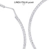 Orecchini cerchio in argento 925 diamantato - Misura media 45 mm | linea Italia