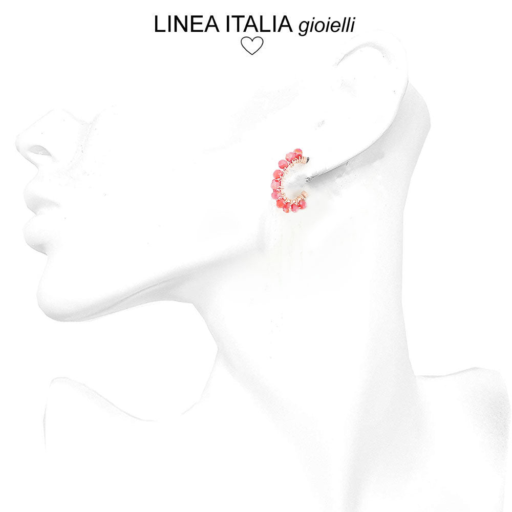 Le mie creazioni: Orecchini chiacchierino perline rosse Le mie creazioni: Orecchini chiacchierino perline rosse