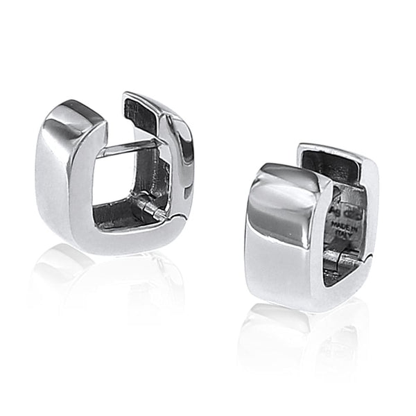 Philip Jones Orecchini Quadrati In Argento Sterling 925 Con Cristalli Zirconia - 6x6 Mm
