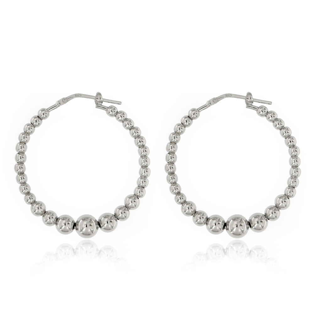 Orecchini Cerchio Argento 925 Con Conchiglia E Zircone – Donna VOROCO - Foto 4