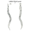 Orecchini pendenti in argento rodiato | linea Italia