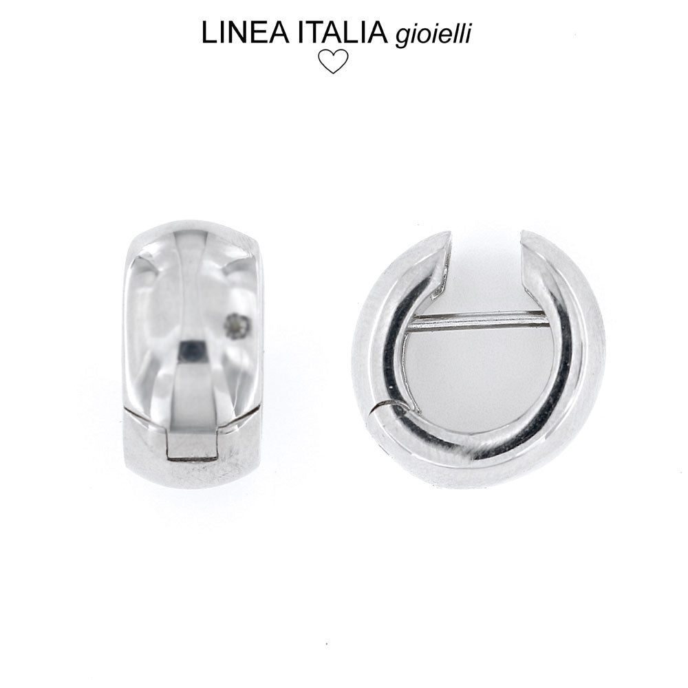 Orecchini lobo tondi in argento - Misura 15 mm | linea Italia