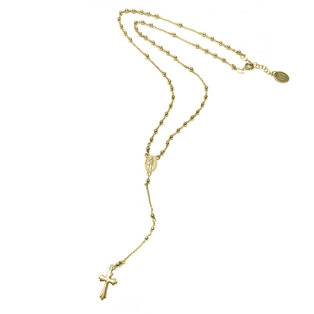 Collana rosario Y placcata oro