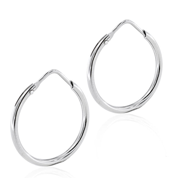 Orecchini A Cerchio In Argento 925 | Diametro 70 Mm, Larghezza 2 Mm | Classici E Senza Tempo