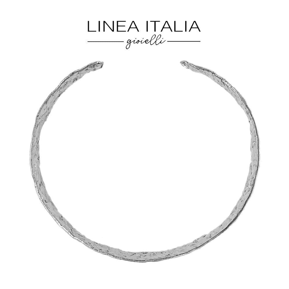 Bracciale Rigido Silverly In Argento 925 Con Incrocio Martellato: Regolabile, Design Moderno A Doppio Strato Per Donna