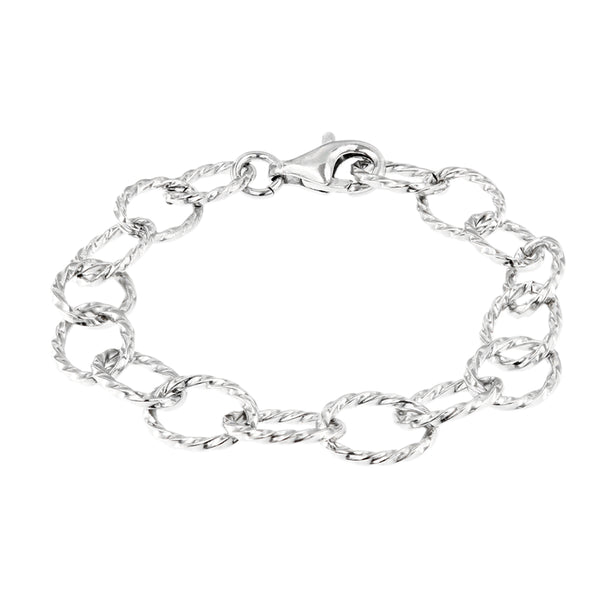 Bracciale Modello Torchon RERUM In Argento 925 Placcato Oro Rosa 18kt - 16,5 Cm + 3 Cm Di Estensione, Con Pietre Naturali E Perle