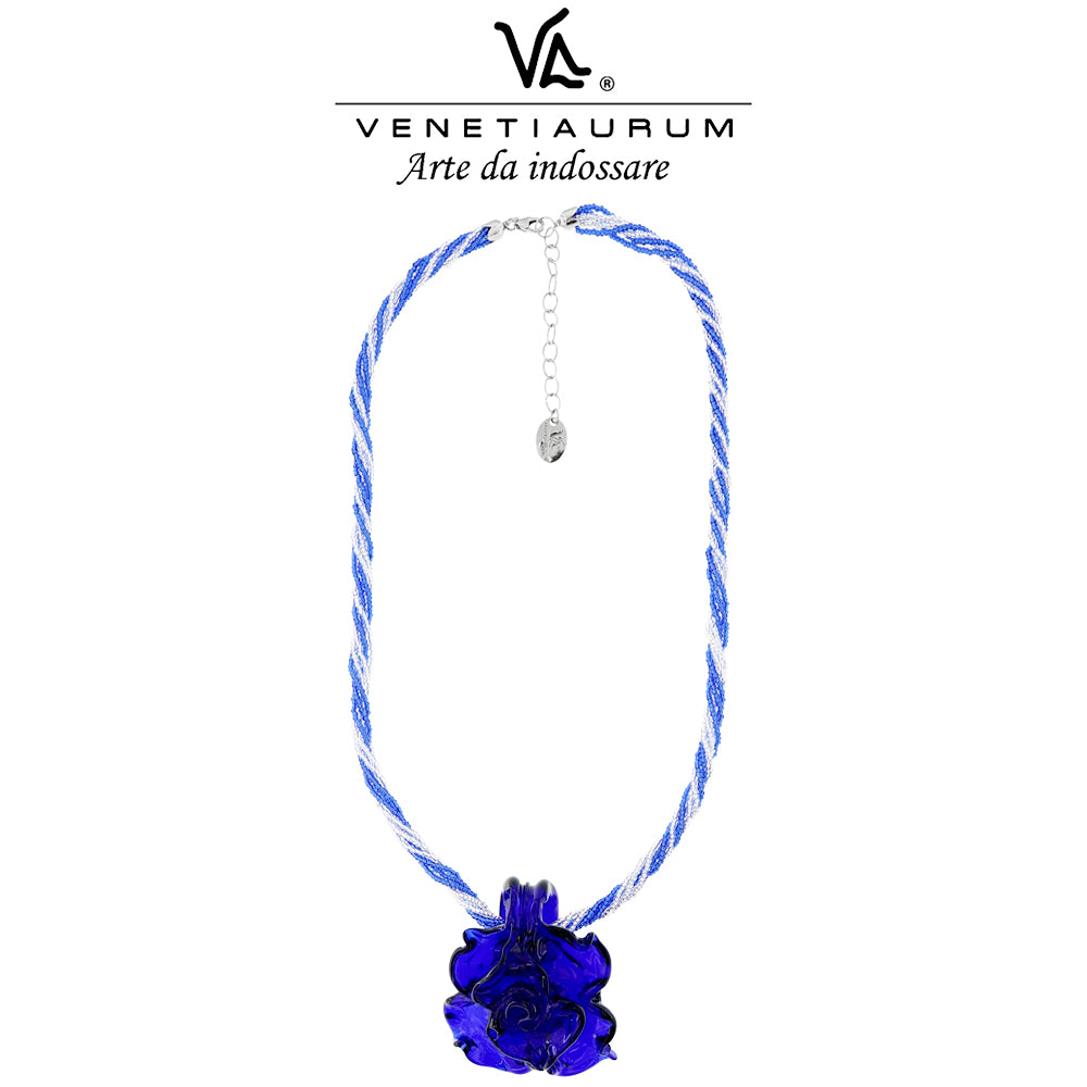 Collana multifilo con ciondolo vetro Murano CL0015VM – Linea Italia gioielli Collana multifilo con ciondolo vetro Murano CL0015VM – Linea Italia gioielli