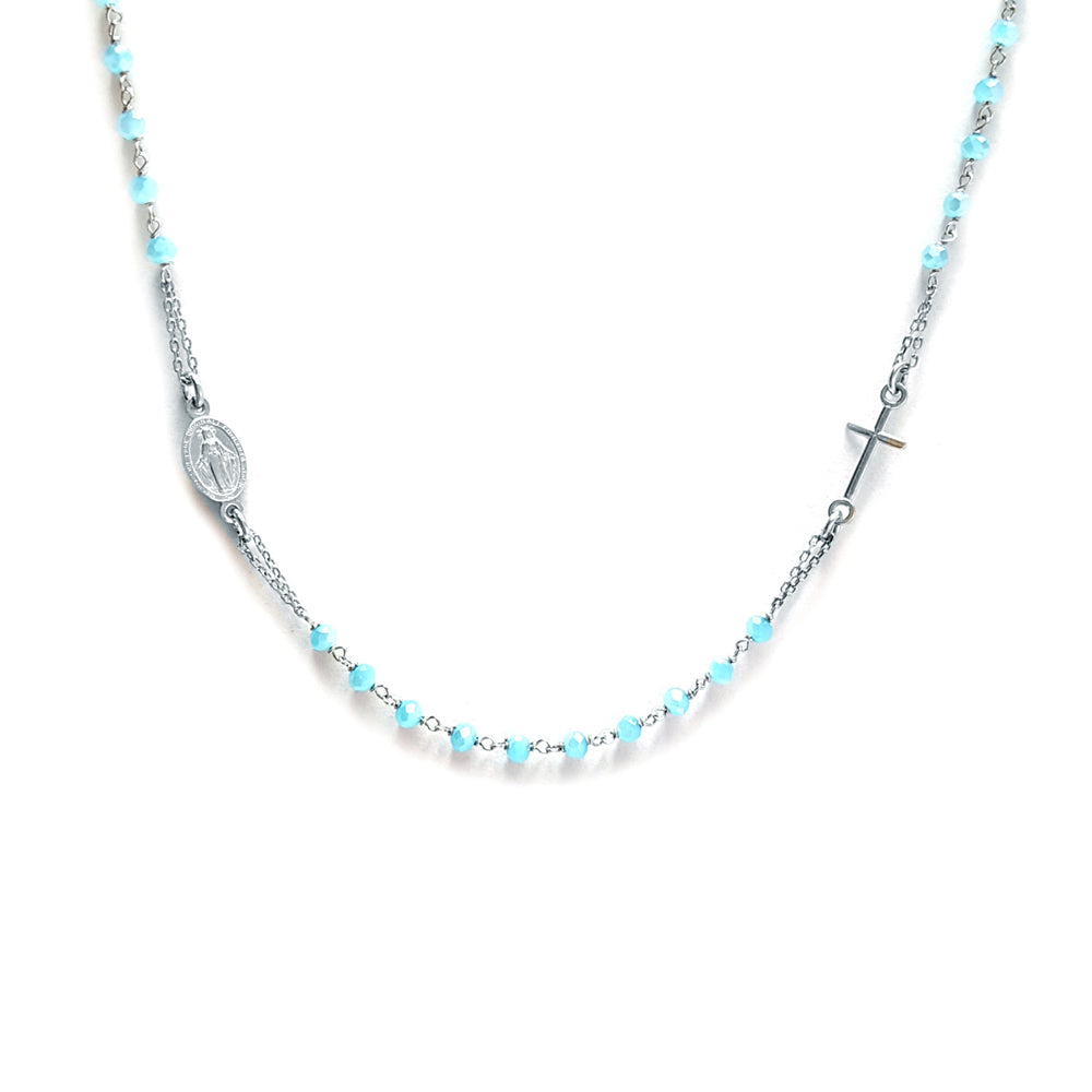 Collana Rosario in argento 925 45 cm 9735 Collana Rosario in argento 925 45 cm 9735